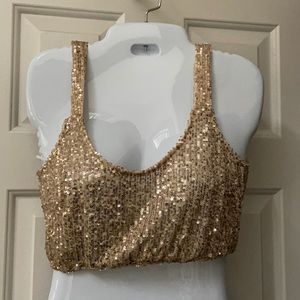 Sequin crop top